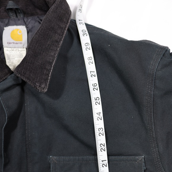 CARHARTT Jacket Black C03 Union Made Quilted Liner Work Chore Coat Men - Picture 7 of 7